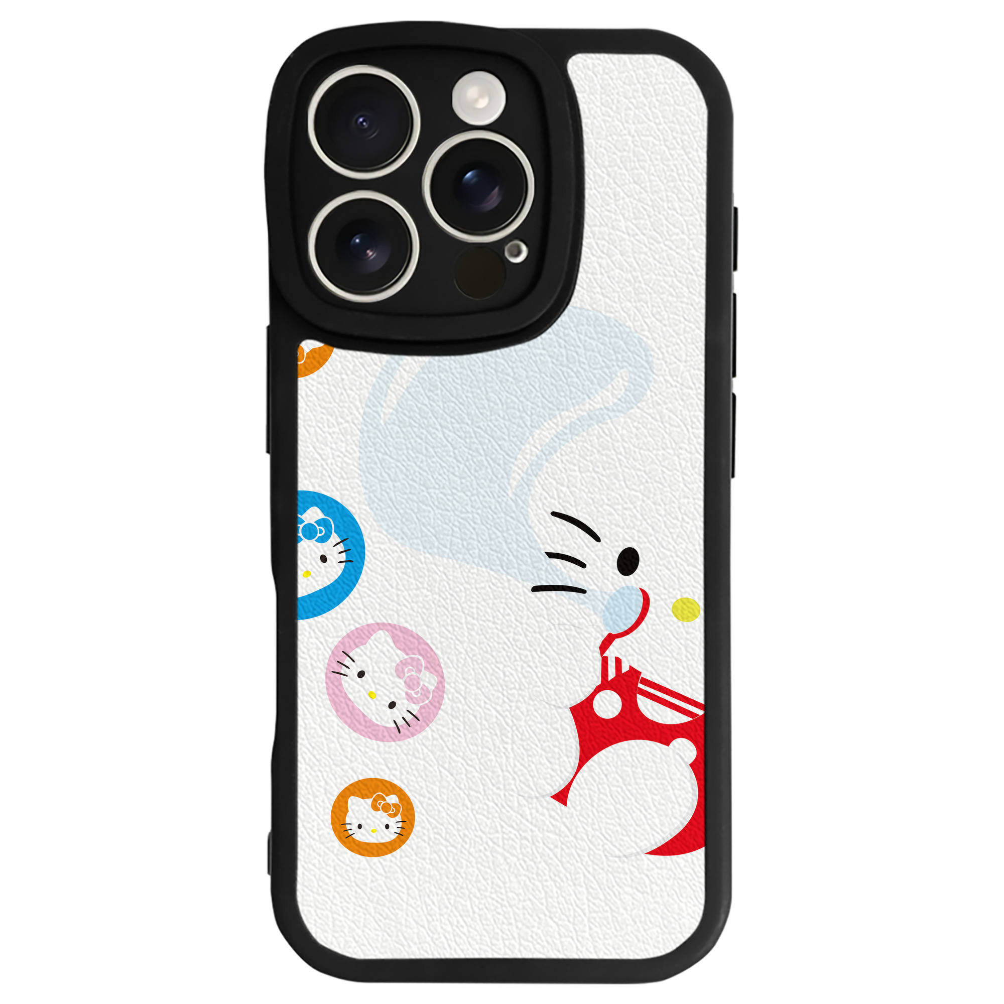 （画像用） Hello Kitty ハローキティ 【iPhone 16シリーズ対応】シリコンスマホケース（レザー調） 材質：シリコン